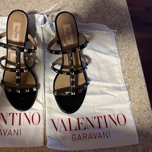 Valentino caged slide sandal